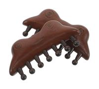 Mobestech 2piezas Peine de Masaje de Sándalo de Masajeador Gua Sha de Madera de Dientes Peine de Dientes Anchos para Cabello Cara Cuello Uso Doméstico Estilo Rana