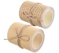 Mobestech 2rollos Cintas Kraft Decorativas Para Manualidades Para Scrapbooking y Proyectos