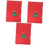 Mobestech 3 Bolsas Navideñas Grandes De Tela Con Cordón No Tejidas Para Para Niños Y Niñas Para Celebraciones Navideñas.