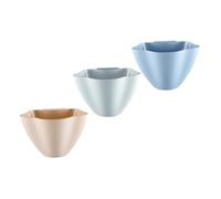 Mobestech 3 piezas Cubos Colgantes para Basura Puertas de Armario Contenedores de Almacenamiento para Hogar y Cocina Diseño Práctico y Compacto Colores Azul Rosa y Gris para Clasificar