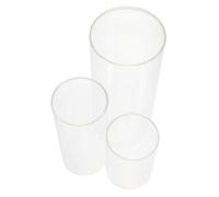 Mobestech 3 Piezas Jarrones Cilíndricos de Vidrio Transparente para Flores Portavelas y Decoración de Mesas Fiestas Diseño Moderno y para Centros de Mesa