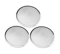 Mobestech 3 piezas Pantallas Redondas para Hornear Pizza de Aluminio Perforadas Bandejas Resistentes y Multiusos para Horno Accesorios para Cocinar Pasteles y Panes Fácil Limpieza y