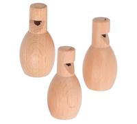 Mobestech 3 Piezas Silbatos de Madera Mini para Instrumento Musical Educativo para Desarrollo Motor y Control Respiratorio Juguete para Fiestas y Guardería para Manualidades Diy