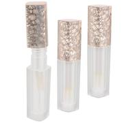 Mobestech 3 piezas Tubos de Brillo de Labios Vacíos con Aplicador para Kit Hacer Gloss DIY Envases Portátiles para Bálsamo Labial y Brillo Esencia Adecuados para Muestras y Cosméticos