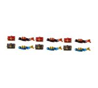 Mobestech 3 Series Cofre del Modelo De Buzo Escafandra Autónoma Acuario Ultravioleta Figurilla Buzo para Pecera Accesorios para Peceras Resina Rojo 4 Piezas X 3