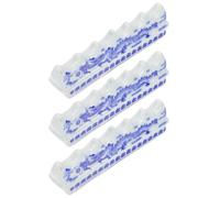 Mobestech 3 Soporte para Pinceles de Cerámica Azul y Claro Estilo Porcelana China, Reposapinceles de Caligrafía, Portalápices Práctico para Pinceles y Bolígrafos, Adecuado para Pintura