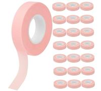 Mobestech 30 piezas Cinta Adhesiva para Pestañas Transpirable con Malla sin Tejido Aislamiento para Extensión y Levantamiento de Pestañas Cinta Rosa para Uso Salón de Belleza