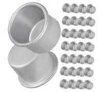 Mobestech 30 Piezas Portavelas de Aluminio Soporte Pequeño para Velas Diseño Clásico y Minimalista Antióxido y Ligero para Decoración de Mesas y Fiestas