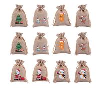 Mobestech 36piezas Bolsitas Navideñas De Diseño Para Dulces y Almacenamiento De Joyas Multiusos Imitación Para Fiestas y Uso Diario