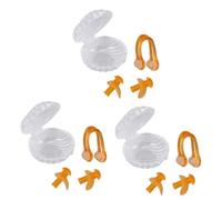 Mobestech 3piezas Accesorios De Natación Clip Nasal De Silicona Para Proteger La Nariz Diseño Ergonómico Para Entrenamiento y Deportes Acuáticos Naranja
