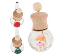 Mobestech 3piezas Difusor De Fragancia Navideño Para Coche Clip De Ventilación Botella De Aromaterapia Creativa De Decoración De Auto Motivos De Navidad Incluye Muñeco De Bolsa De y