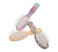 Mobestech 3piezas Peine Portátil para Peine de Mini Cepillo de Viaje Desenredante Tipo de Cabello Húmedo o Seco para Mujeres Diseño de Agua de Color Amarillo Púrpura