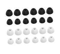 Mobestech 4 juegos Fundas Alternativas para Auriculares Buds Tapas de Silicona Suaves y Ergonómicas Repuestos Compatibles Negro y Blanco Cómodo para Uso Diario