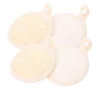 Mobestech 4 piezas Almohadillas Exfoliantes Faciales de Lufa Esponjas Suaves y Resistentes para Limpieza Profunda y Cuidado Piel Diseño Cómodo y Seguro para Mujeres