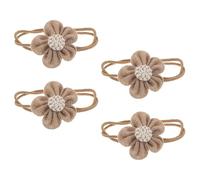 Mobestech 4 Piezas Alzapaños Decorativos Ajustables con Flor de Cuerda Natural para Cortinas Boho Dormitorio Sala y Habitación Infantil