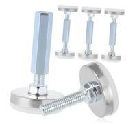 Mobestech 4 Piezas Dispositivo antideslizante Varilla de tensión anti-tip para muebles estabilizador de cabecera anti-shake refuerzo de cama 304 Aleación de acero inoxidable y aluminio Plata
