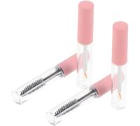 Mobestech 4 piezas Tubos Vacíos para Máscara y Delineador con Aplicador Sombra Contenedores Pet Duraderos para Maquillaje Portátil Tapas Rosas para Viaje y Uso Diario Color Color Aleatorio