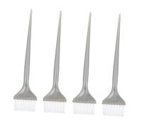 Mobestech 4 Pinceles Aplicadores Fáciles de Limpiar y Eliminar Aceite de Tinte Cabello en Plástico Azul Ideales para Cuidado de Queratina en Salón