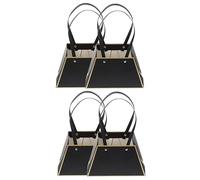 Mobestech 4piezas Bolsas De Papel Para Ramo De Flores Diseño Trapezoidal Impermeables y Prácticas Para Uso Versátil Para Flores Juguetes y Dulces