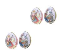 Mobestech 4piezas Cajas De Hojalata De Pascua Contenedores Decorativos Para Dulces Diseño Temático De Festival Para Celebraciones y De Pascua