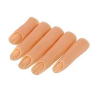 Mobestech 5 piezas Mano para Practicar Uñas Silicona con Dedos Articulados Flexible para Manicura y Entrenamiento de Arte Uñas para Profesionales y Principiantes