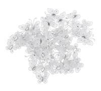 Mobestech 50 Mariposas Artesanales Pequeñas de Malla Blancas 3D para Decoración de Boda Manualidades y Decoraciones de Pared Adecuado para Fiestas Hogar y Eventos Pack de 50 Unidades