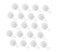 Mobestech 50 Piezas Adhesive Ceiling Discs With Hooks Transparent Removable No Drill Sticky Hangers For Lights Decorations Home Office Use