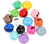 Mobestech 50 Piezas Campanas Hechas en Casa 22mm de Hierro Pintura en Spray de Colores, Colgante de Campanas para Manualidades Diy, Pulseras y Bolsos, Navidad Color Color Aleatorio