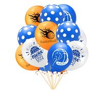 Mobestech 50 piezas Unidades Globos de Látex con Diseño Baloncesto Decoración Fiesta Cumpleaños Globos Naranja para Eventos Temáticos Fáciles de Inflar y Resistentes