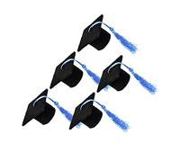 Mobestech 5piezas Decoración De Sombrero De Doctorado Mini Tapa De Doctorado para Botella De Vino Tapa De Botella De Adorables Borlas para Celebraciones De Graduación para Decorar De