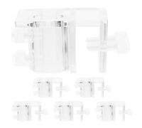 Mobestech 6 Abrazaderas Transparentes para Tubos de Filtro de Acuario Clip Acrílico de Fijación para Mangueras de Agua Soporte Compacto para Tubería de Pecera Compatible Varios