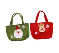 Mobestech 6 Piezas bolsas navideñas bolsitas navideñas bolsa de de alce un papa noel bolsas de dulces bolsas de navidad Dibujos animados bolso de mano Bolso para ancianos