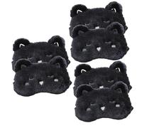 Mobestech 6 Piezas Con Los Ojos Vendados Almohadilla Para Dormir Antifaz Nocturno Antifaz Para Dormir Máscaras Peludas Sombras De Ojos Para Dormir Lindo Panda Anteojeras Para Dormir Coche