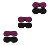 Mobestech 6 Piezas Con Los Ojos Vendados Viaje Avión Visera Gafas Opacas Cubierta De Ojo De Noche Correa De Sombra De Ojos Bloqueo Total De Luz Púrpura Espuma Ligera Para