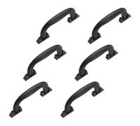 Mobestech 6 Piezas de Asa de Repuesto Negra para Maleta, Empuñadura de Plástico Grande, Agarre Ergonómico para Equipaje y Mochilas, Accesorios Resistentes para Reparación y Transporte
