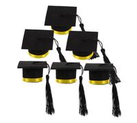 Mobestech 6 Piezas decoración de Sombrero de médico Mini Sombreros de graduación favores de la Fiesta de graduación Topper de la Botella de graduación Tapa de Botella de Vino