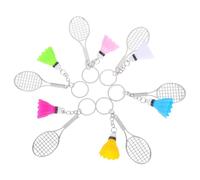 Mobestech 6 Piezas Llaveros Miniatura de Aleación con Charm de Shuttlecock para Decoración de Bolsos y Claves para del Deporte y Fiestas