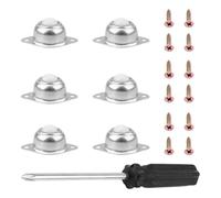 Mobestech 6 Ruedas Giratorias de Nailon de 360° para Sillas y Muebles Fácil Instalación y Diseño Seguro Color Plata para Sistemas de Transmisión Color Aleatorio
