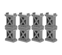 Mobestech 8 Piezas de Pilares de Puente Ferroviario de Simulación en Color Gris, Accesorios para Vías de Tren de Juguete, Modelo de Soporte Estable para Construcción y Juego DIY