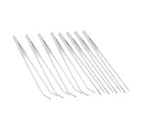 Mobestech 8 Piezas Pinzas para Alimentación de Reptiles y Plantas de Acuario Acero Inoxidable Duradero Puntas Rectas y Curvadas Herramientas Multifunción para Terrarios y Paisajismo