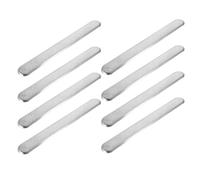 Mobestech 8 Piezas Tiras de Guía Táctiles de Acero Inoxidable Plata Antideslizantes para Pavimento Táctil Ciego en Entornos Urbanos y Áreas Residenciales Fáciles de Instalar