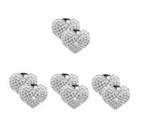 Mobestech 8piezas Clip Aromático Para Ventilación De Auto Decoración Interior De Coche Diseño De Corazón Brillante y Función De Aromaterapia Fresco y Estilo Único