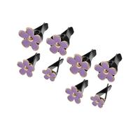 Mobestech 8piezas Decoración De Perfume Para Coche Clips De Ventilación Flores Moradas Accesorios Decorativos Para Mujer Difusor Recargable Para Coche Para Salida De Aire Acondicionado