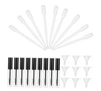 Mobestech 9juego Tubo de Rímel Vacío Transparente Botella de Suero para Pestañas Reutilizable con Embudo y Gotero para DIY y Maquillaje de Pestañas