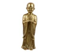 Mobestech Adornos De Buda Maitreya Decoración De La Estatua Producto Zen Estatuas para La Decoración del Hogar Monje Mini Cifra Escultura Figurilla Decorativo Pequeño Resina Golden