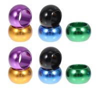 Mobestech Anillos de Aluminio para Patas de Mensajera 8 MM 10 Piezas Multicolor Oro Azul Verde Púrpura Negro Bandas Identificativas para Aves de Corral y