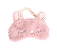 Mobestech Antifaz para Dormir de Felpa y Seda 1 Pieza Color Rosa Polvo Diseño de Conejo, Máscara Opaca Ojos, Adecuado para Viajes, Hogar y Descanso Nocturno