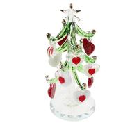 Mobestech Árbol Decorativo de Cristal Adornos de Corazón, Miniatura para Centro de Mesa de San Valentín, Pieza Única para Decoración Romántica del Hogar y Eventos, 1 Unidad