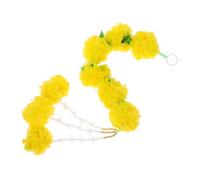 Mobestech Artificial Marigold Garland Long Strands Diwali Decorations Versatile Hanging Ornaments For Weddings Parties Day of The Dead Festive Indoor Outdoor Use