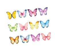 Mobestech Blocs de Notas Autoadhesivos Diseño Acuarela de Mariposas Tamaño Pequeño Papel de 12 Blocs para Oficina y Uso Doméstico Pegatinas para Notas Decorativas y Prácticas